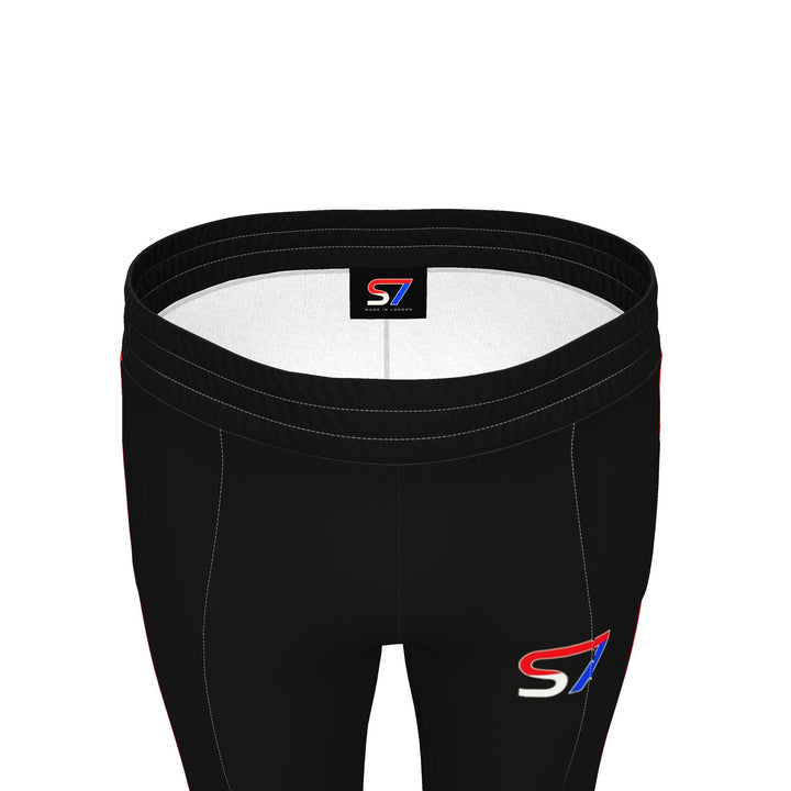 S7 Heritage Club Men’s Track Pants | Black &amp; Red