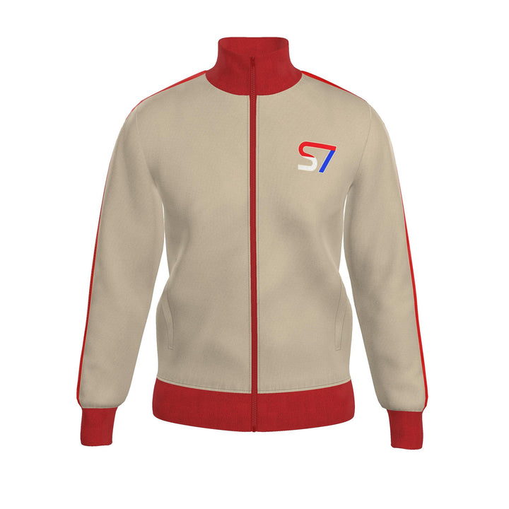 S7 Heritage Club | Men’s Beige &amp; Red Track Jacket