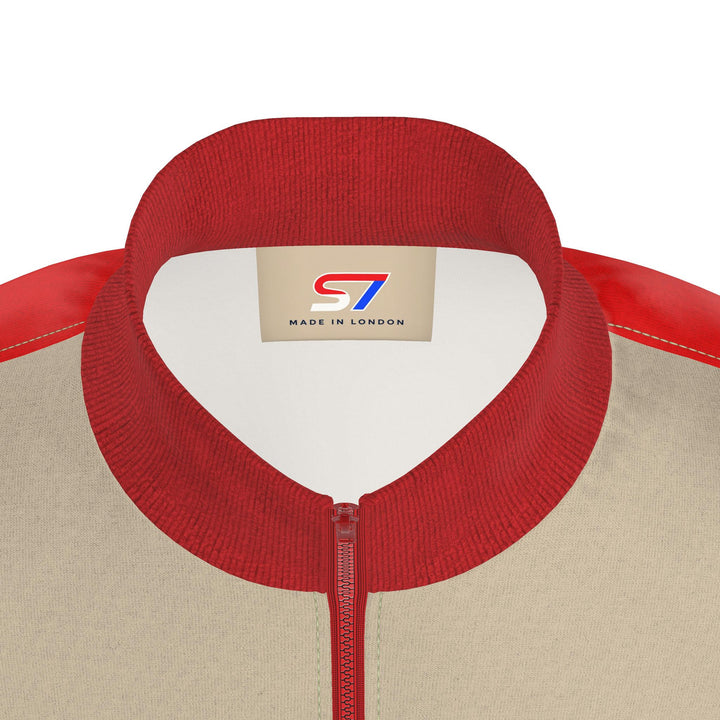 S7 Heritage Club | Men’s Beige &amp; Red Track Jacket