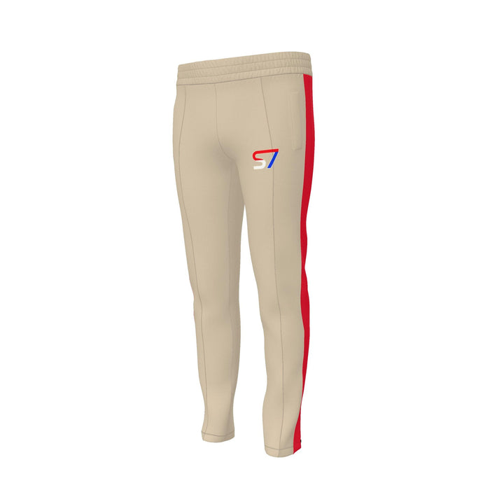 S7 Heritage Club | Men’s Beige &amp; Red Track Pants