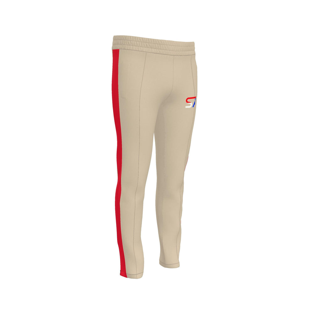 S7 Heritage Club | Men’s Beige & Red Track Pants