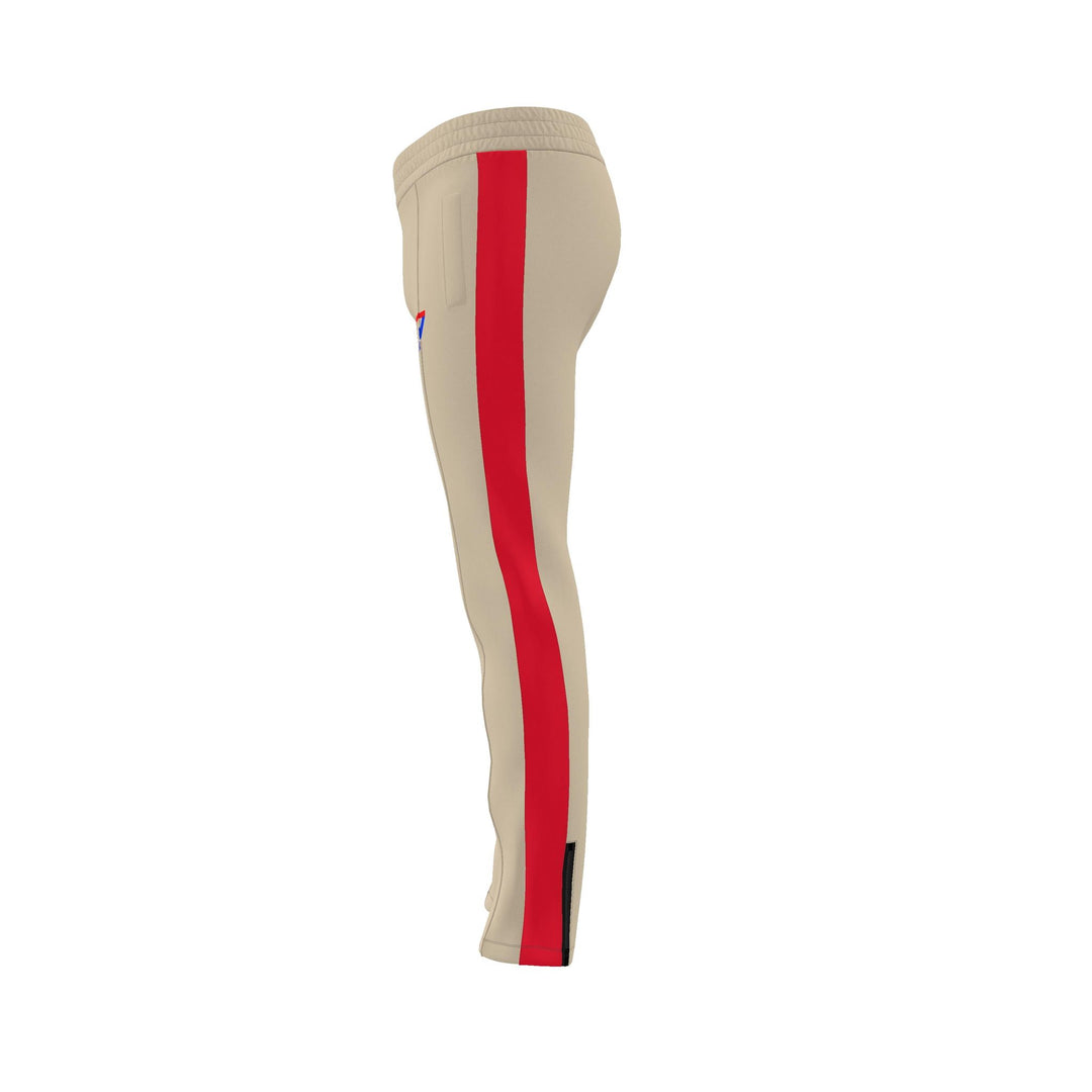S7 Heritage Club | Men’s Beige &amp; Red Track Pants