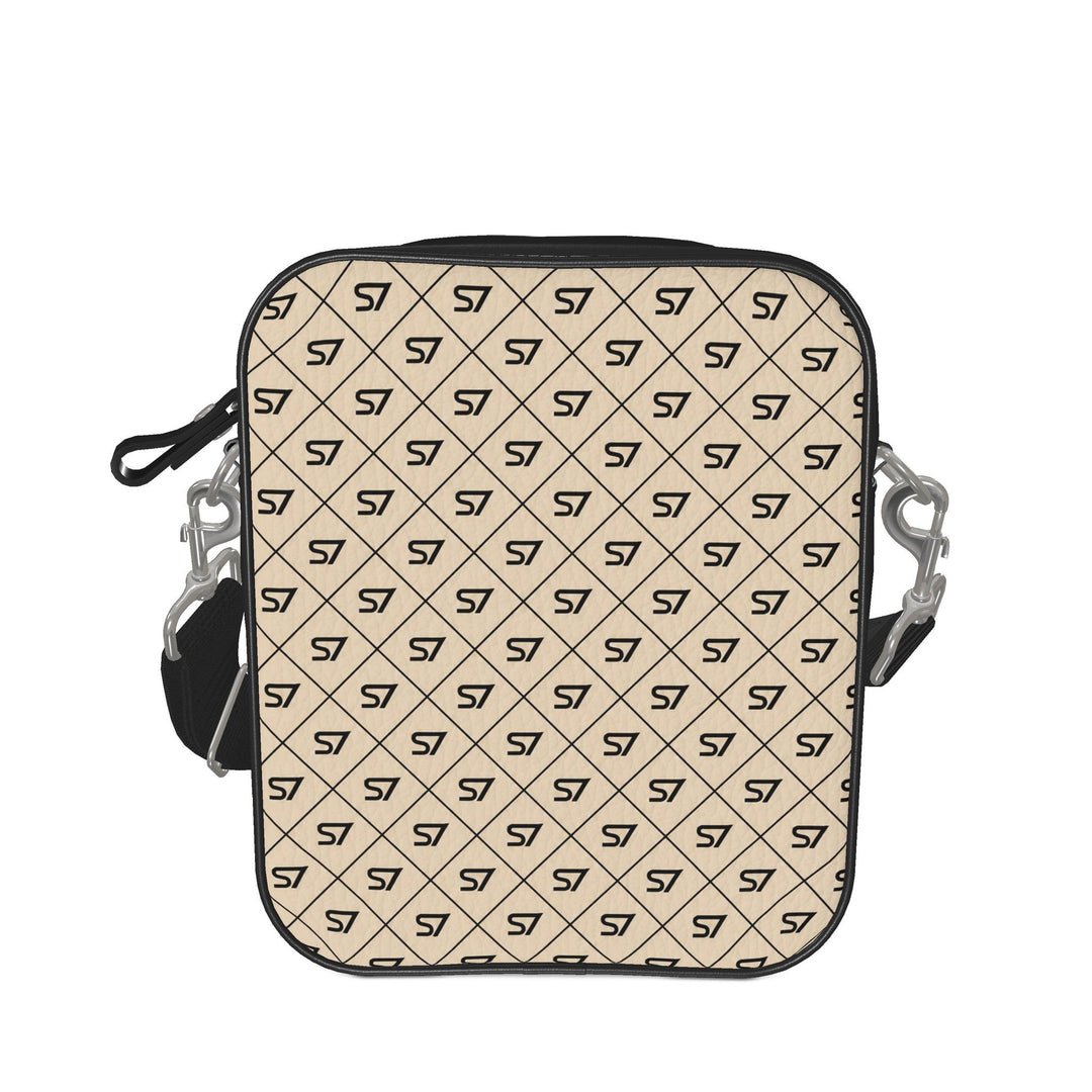 S7 Heritage | Beige Diamond Monogram Leather Messenger Bag