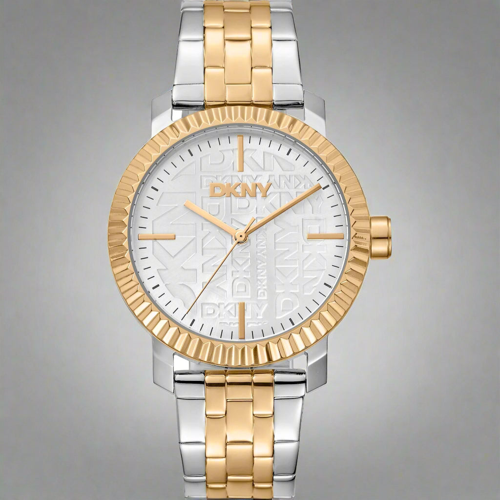 DKNY women's silver dial two tone Watches