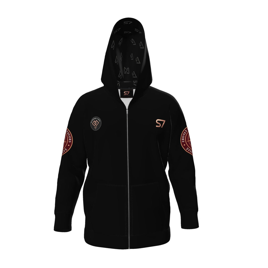 S7 One Life, Two Views | Black Signature Zip-Up Hoodie