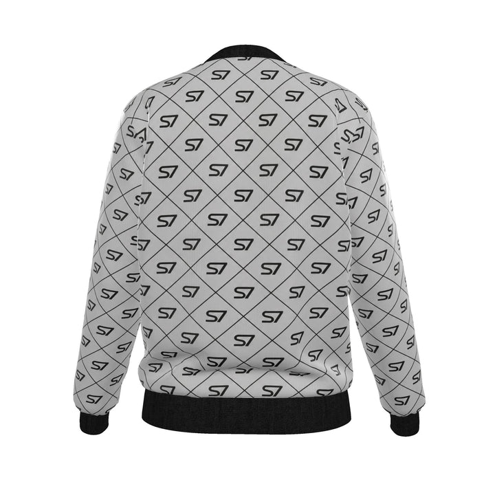 S7 Silver Eclipse | Women’s Reversible Silk Satin Monogram Bomber