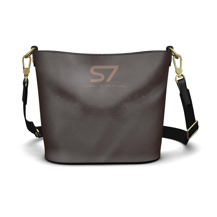 S7 Espresso | Tonal Signature Leather Bucket Tote