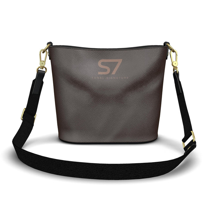 S7 Espresso | Tonal Signature Leather Bucket Tote