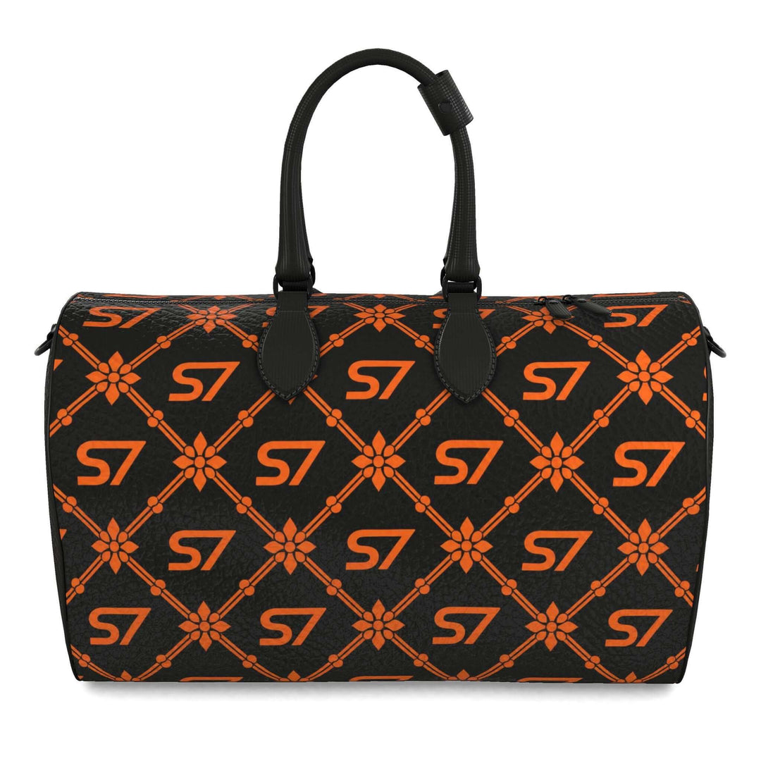 S7 Ember Noir | Black &amp; Orange Monogram Duffle Bag