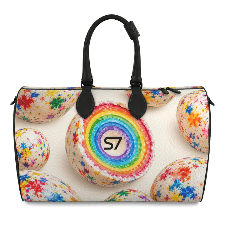 S7 Jawbreakers duffle bag with oversized candy artwork and black handles
