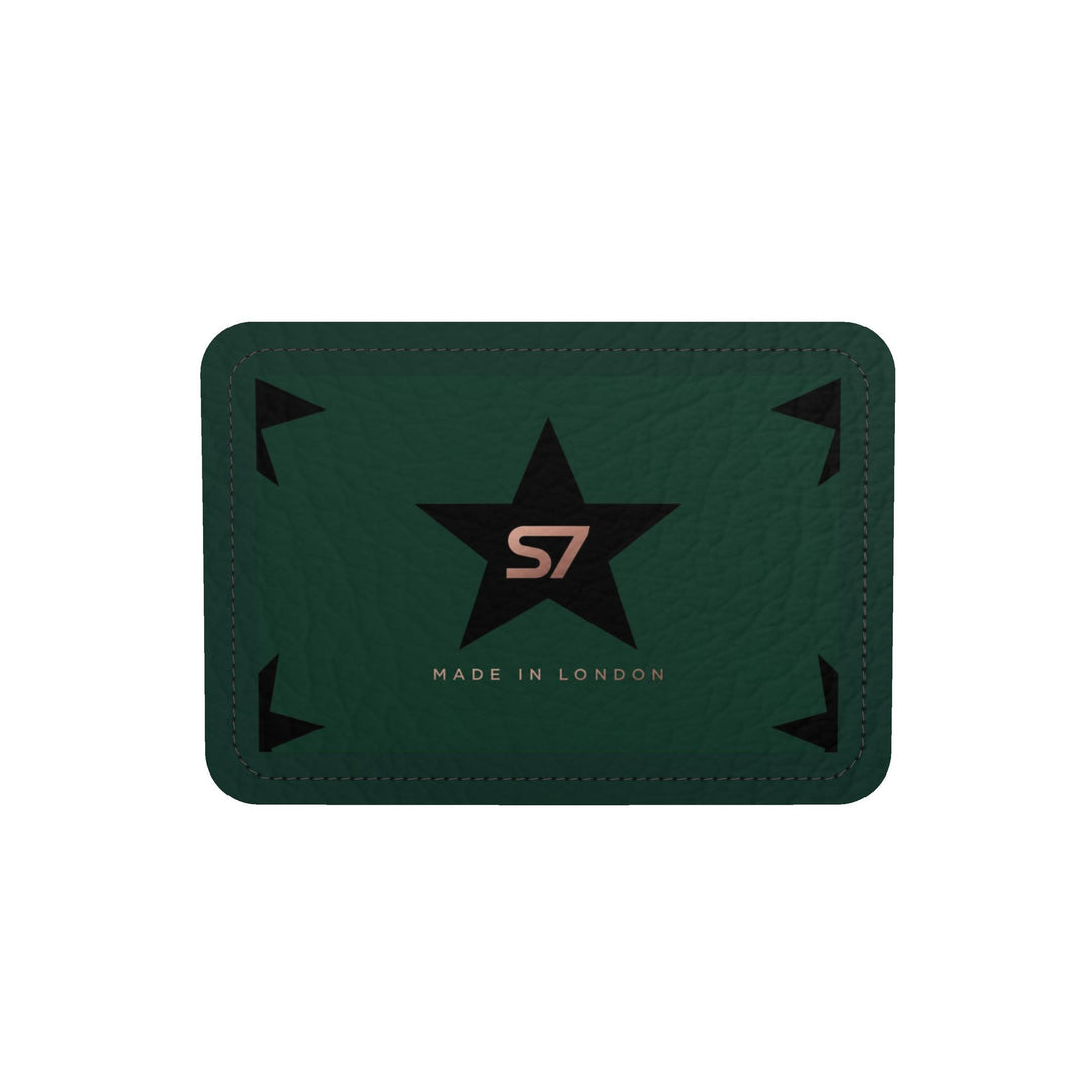 S7 Forest Star duffle bag with black stars on a deep green background