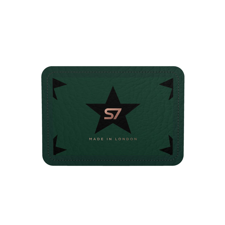 S7 Forest Star duffle bag with black stars on a deep green background