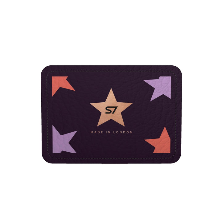 S7 Twilight Star purple duffle bag with lavender, coral, and rose-gold-tone stars