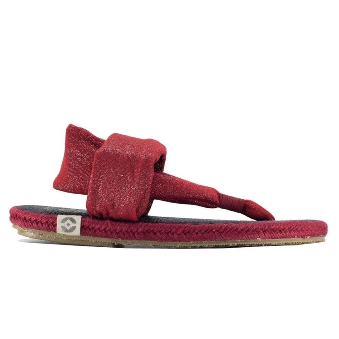 Nalho women's red fabric flip flop Sandals