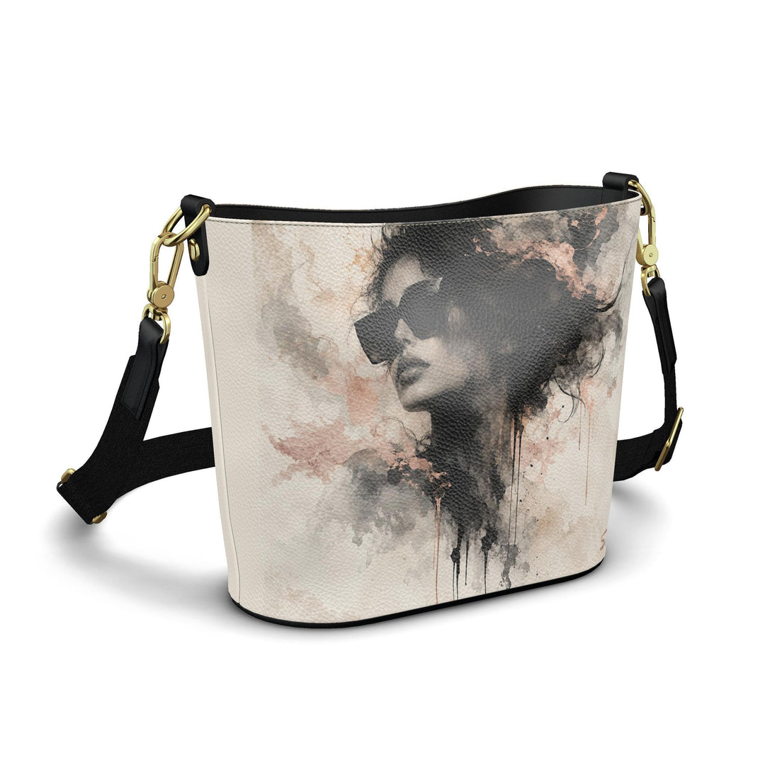 S7 Behind the Shades Leather Bucket Bag *Limited — Ivory &amp; Rose Gold