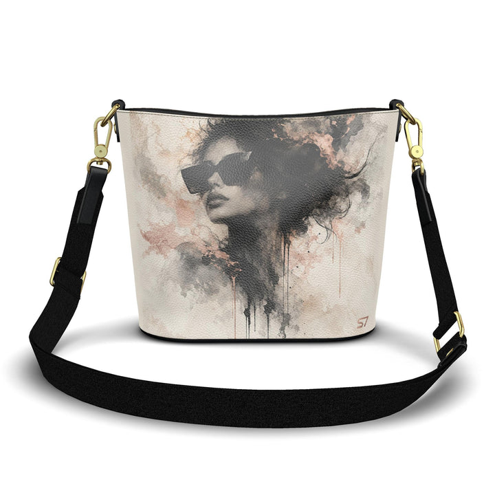 S7 Behind the Shades Leather Bucket Bag *Limited — Ivory &amp; Rose Gold