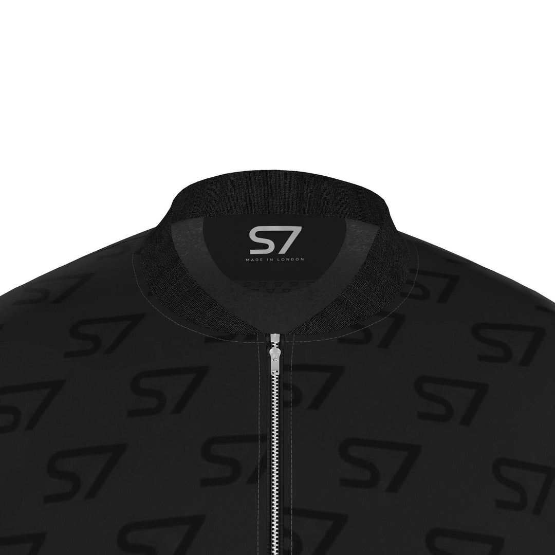 S7 Phantom Signature Men’s Black Monogram Bomber Jacket