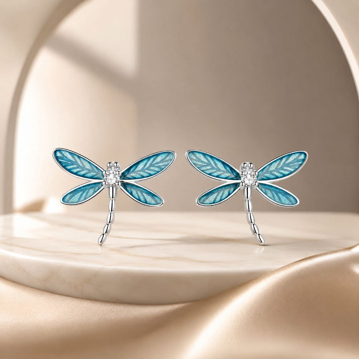 925 Sterling Silver &amp; Platinum Plated Pavé Setting CZ Earrings