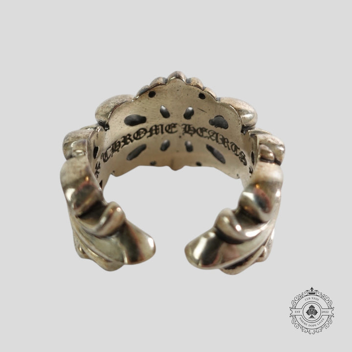 Chrome Hearts Double Floral Ring in Silver