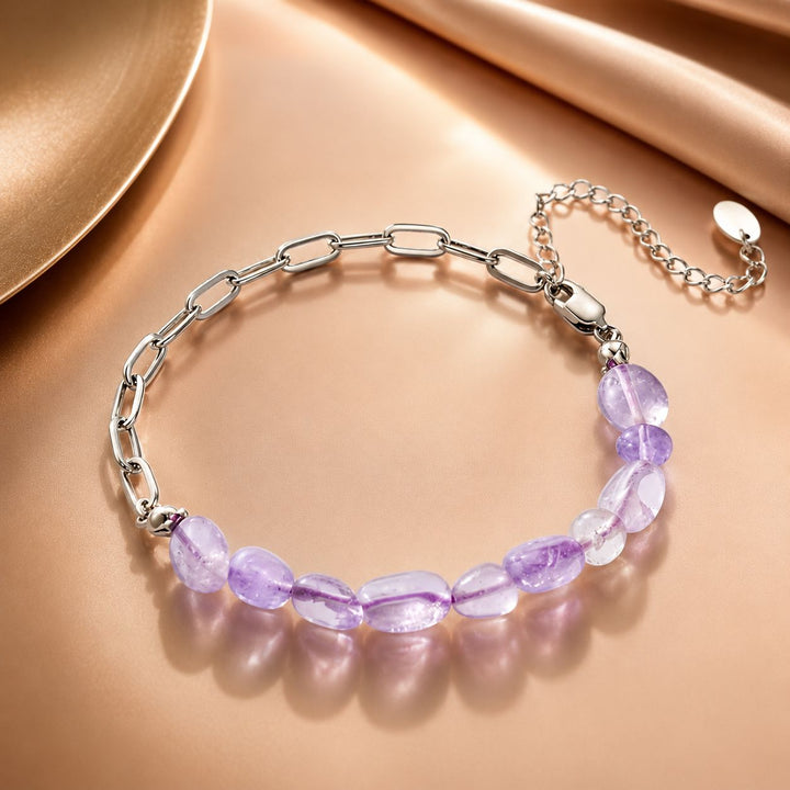 925 Sterling Silver &amp; White Gold Plated Crystal Bracelet 16+5cm for Women