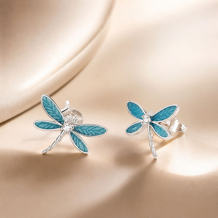 925 Sterling Silver &amp; Platinum Plated Pavé Setting CZ Earrings