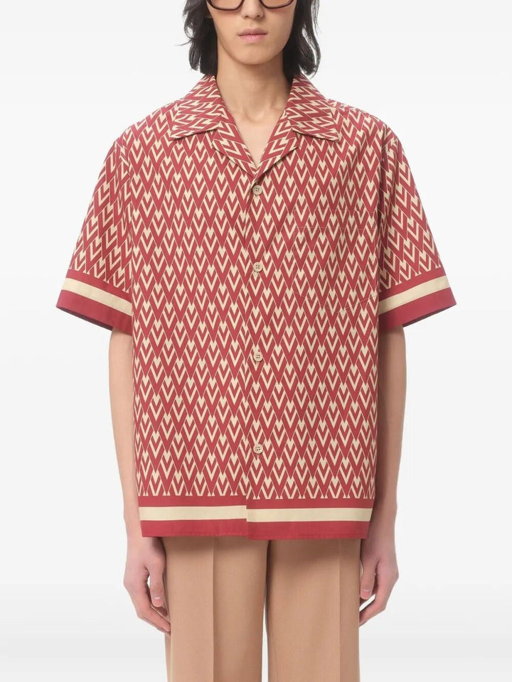 Valentino Garavani Men `Toute La V` Bowling Shirt