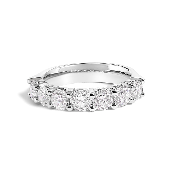 14K White Gold 2. 0 Cttw Diamond 7 Stone Band Ring