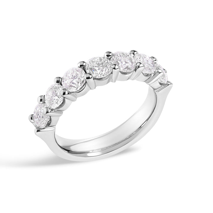 14K White Gold 2. 0 Cttw Diamond 7 Stone Band Ring