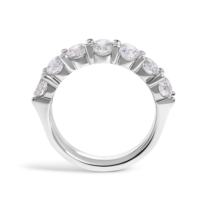 14K White Gold 2. 0 Cttw Diamond 7 Stone Band Ring