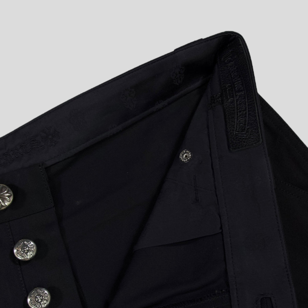 Chrome Hearts Double Knee Chino Pants in Black