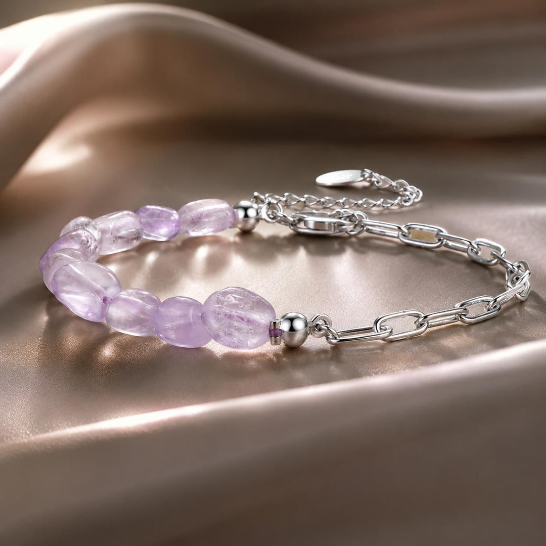 925 Sterling Silver &amp; White Gold Plated Crystal Bracelet 16+5cm for Women