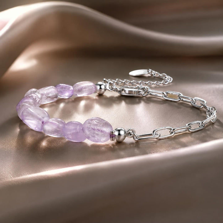 925 Sterling Silver &amp; White Gold Plated Crystal Bracelet 16+5cm for Women