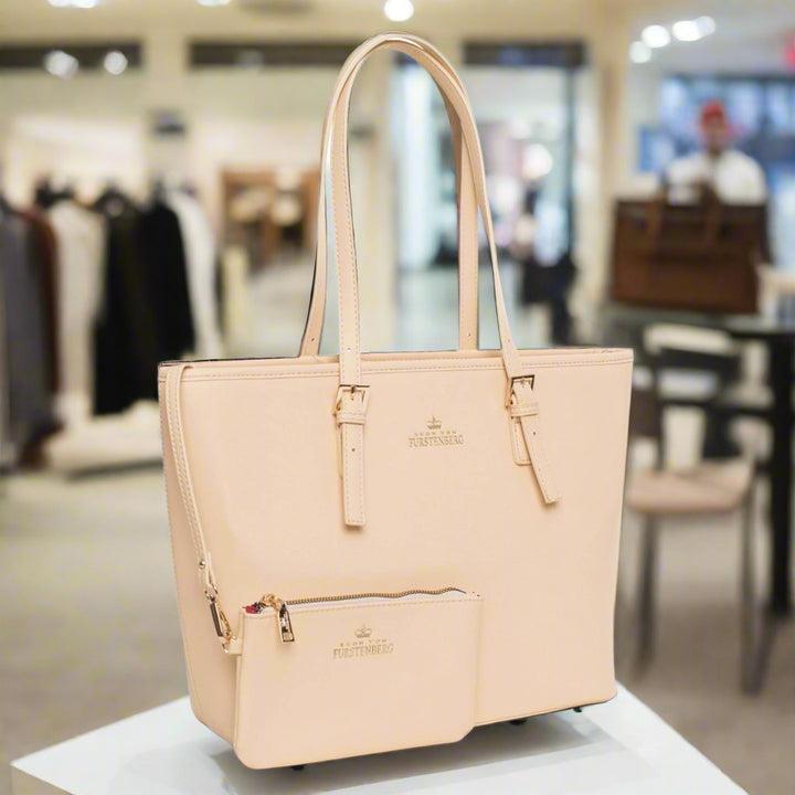 Egon Von Furstenberg brown synthetic Handbags