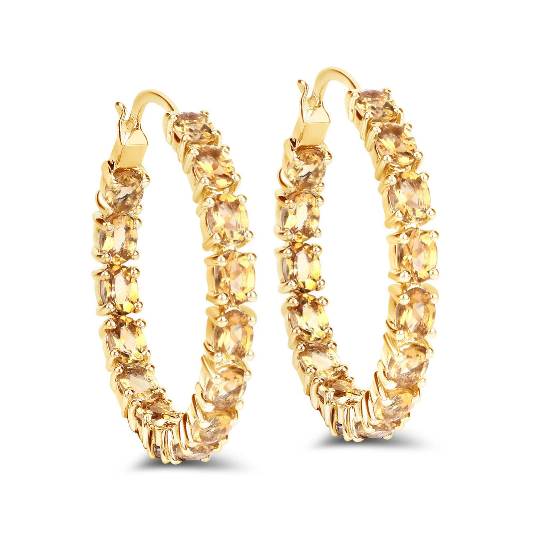 4.80 Carat Genuine Citrine .925 Sterling Silver Earrings
