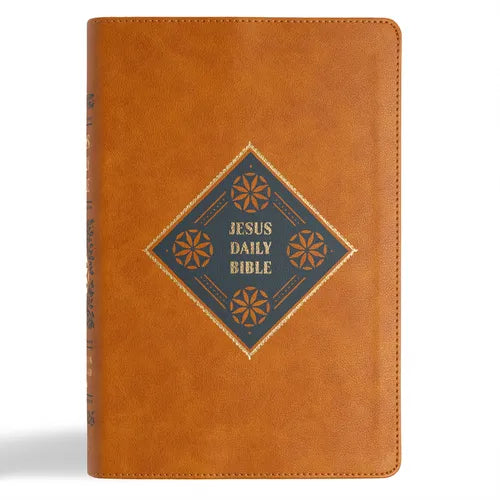 CSB Jesus Daily Bible, Camel Leathertouch: Guided Readings Showing Christ Throughout Scripture - Imitation Leather