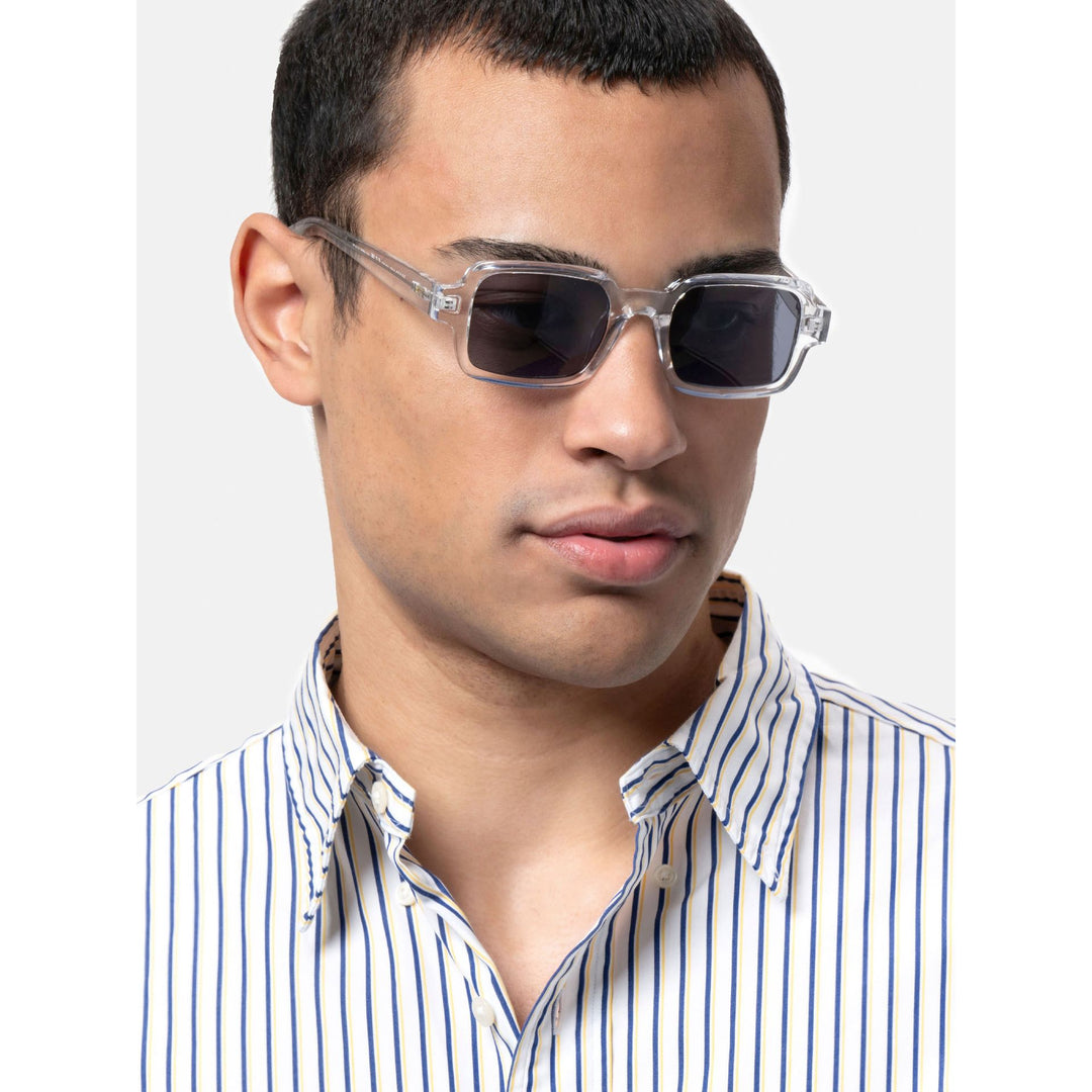 X Frame Therapy unisex black tinted UV3 Sunglasses