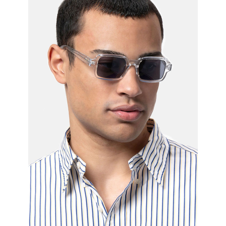 X Frame Therapy unisex black tinted UV3 Sunglasses