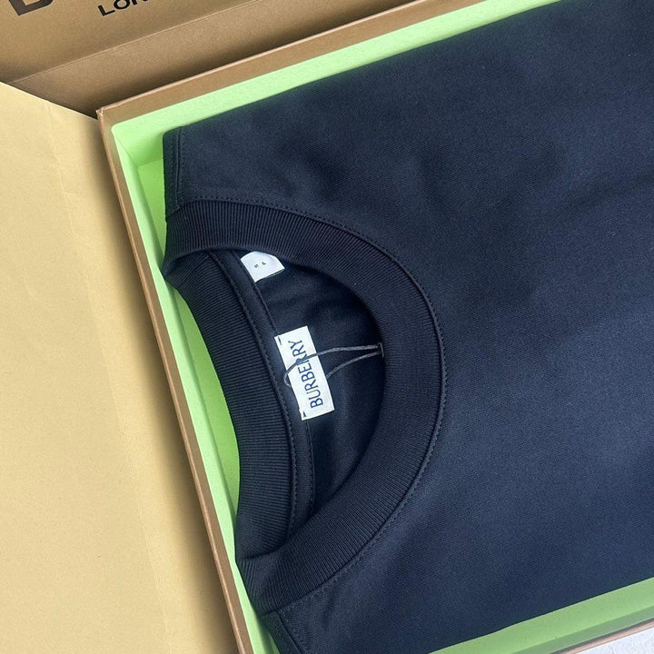 Burberry Black T-Shirt Without Collar