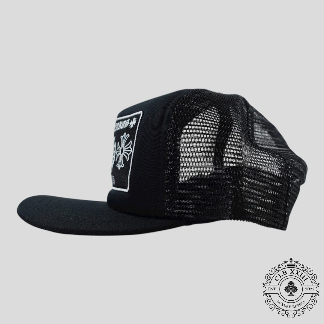 Chrome Hearts Las Vegas CH Patch Trucker Hat in Black