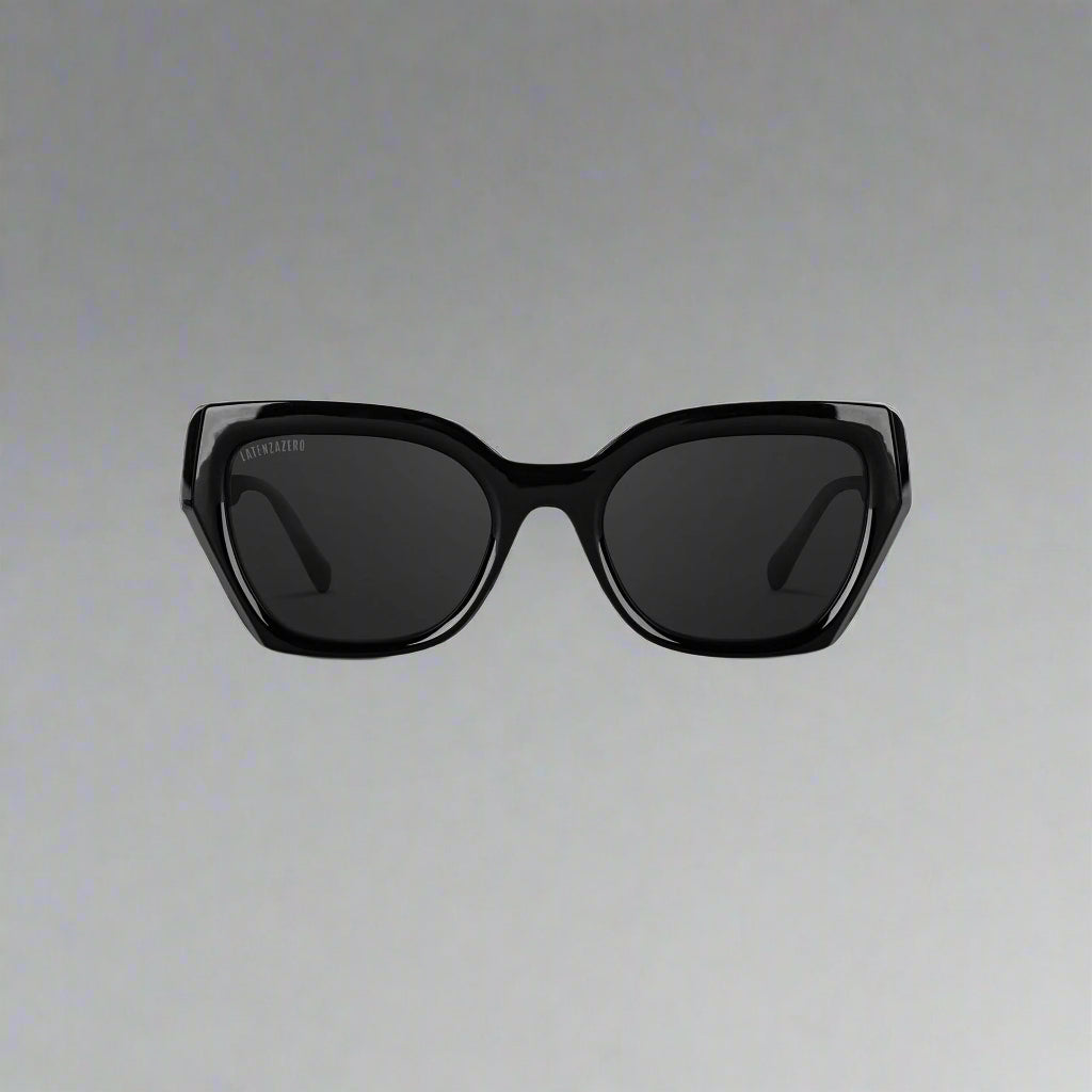 Black stylish Italian designed affordable sunglasses with UV protection.