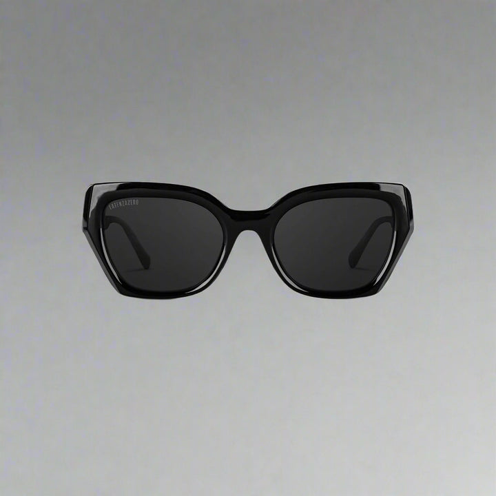 Black stylish Italian designed affordable sunglasses with UV protection.