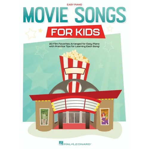 Movie Songs for Kids: Easy Piano Songbook with Lyrics - Paperback