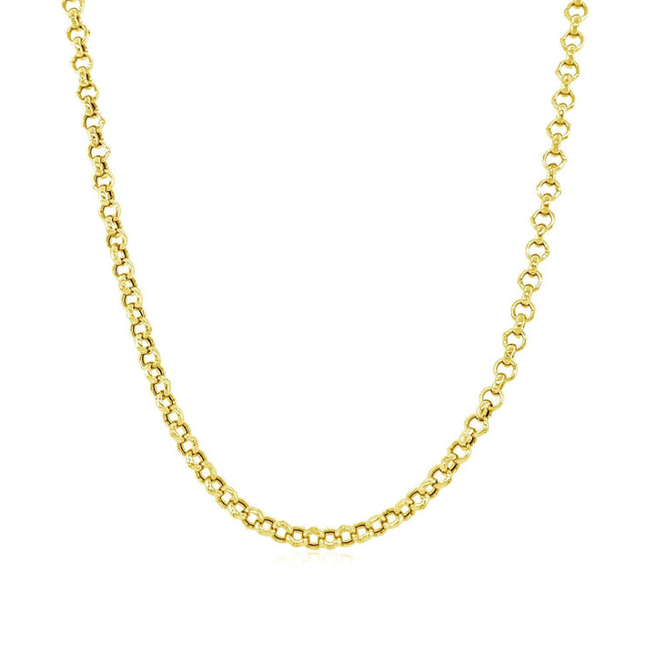 2.3mm 10k Yellow Gold Rolo Chain