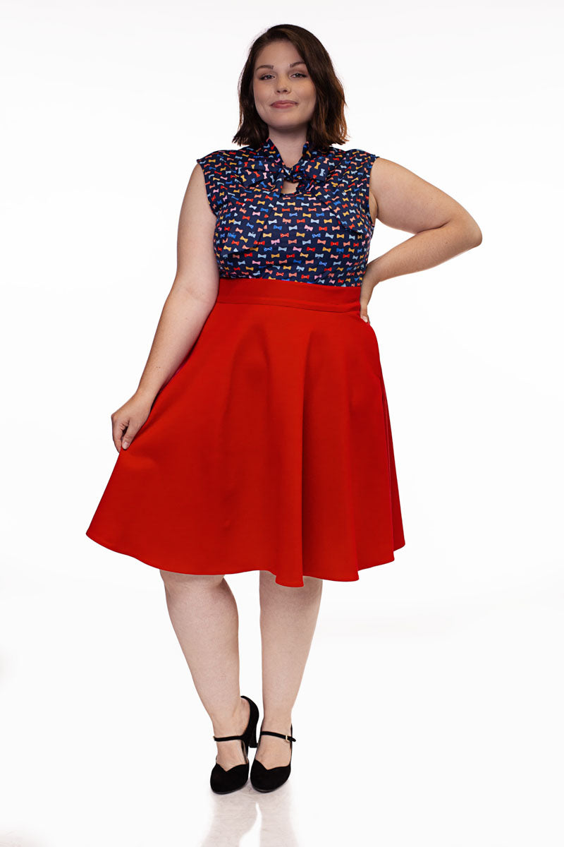 Charlotte Nova Skirt in Red - Plus Sizes only