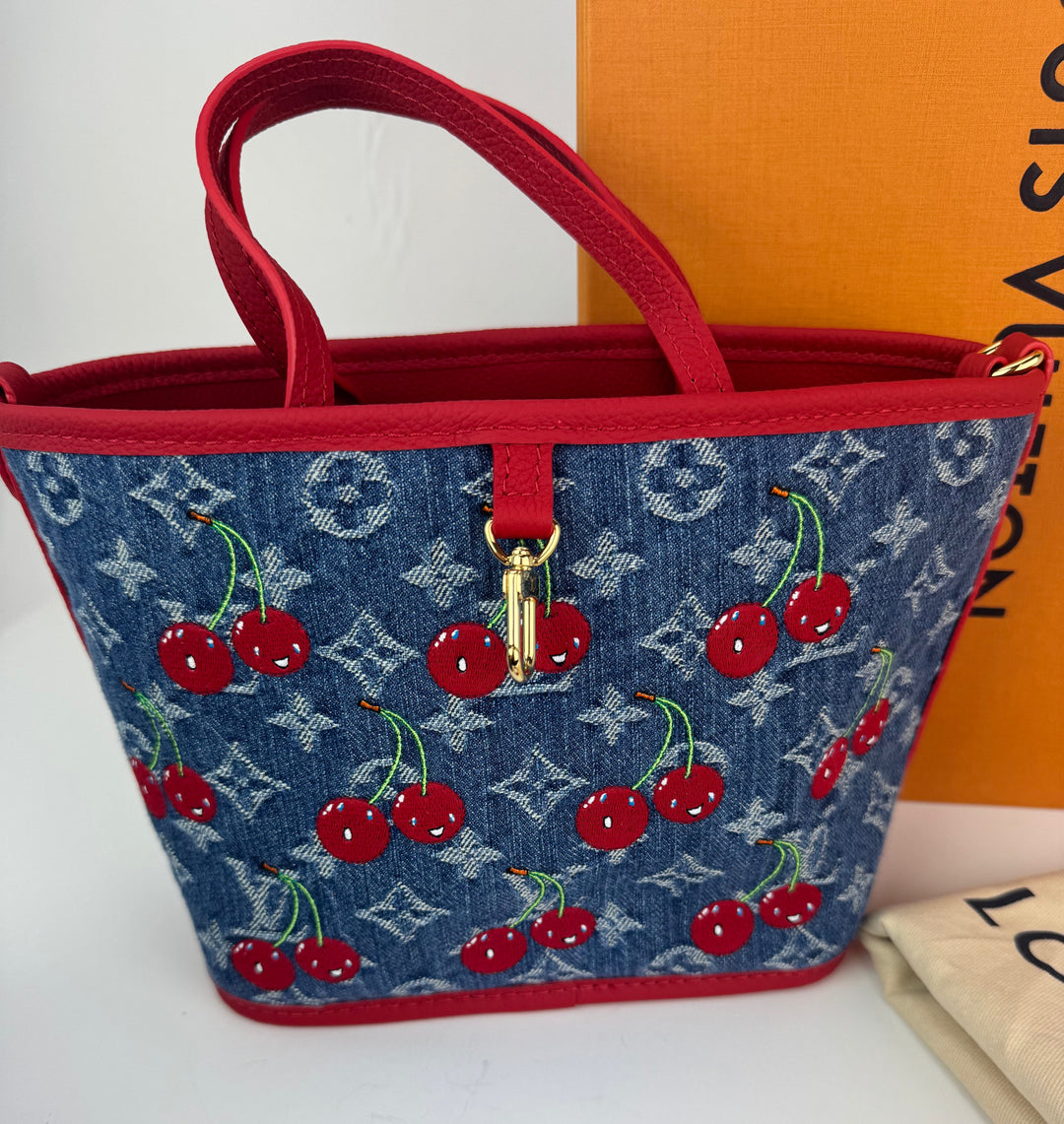 Louis Vuitton x Takashi Murakami Cerises Cherry Neverfull Inside Out BB