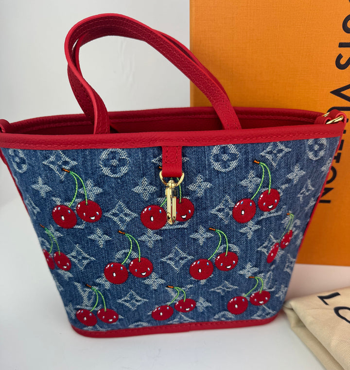 Louis Vuitton x Takashi Murakami Cerises Cherry Neverfull Inside Out BB
