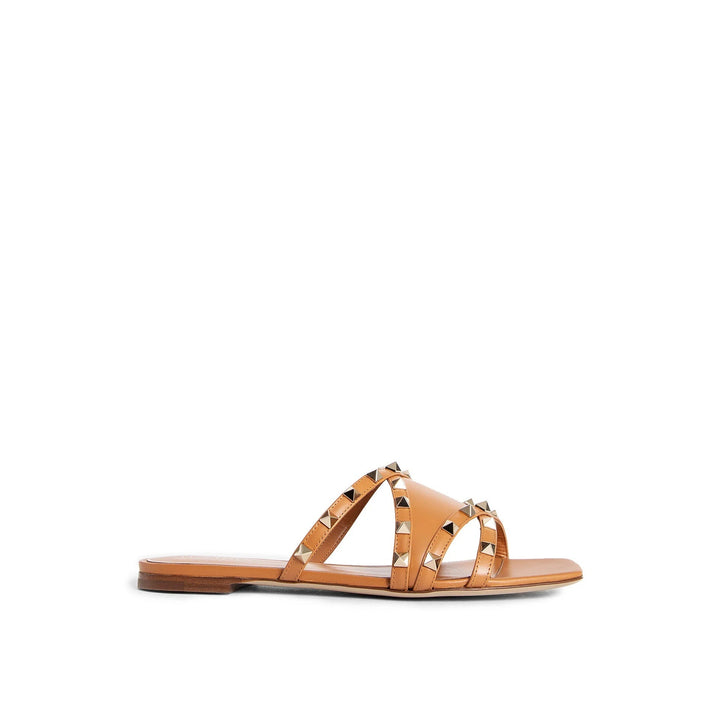 Valentino Garavani Rockstud Leather Flat Sandals Women