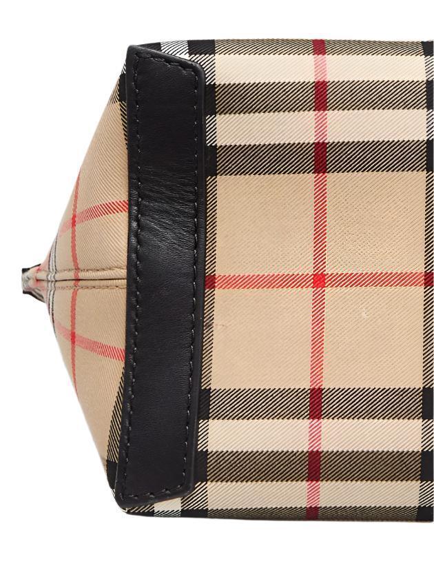 Burberry Vintage Check Canvas/Leather Small Society Top Handle Bag