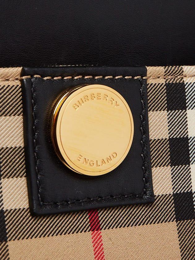 Burberry Vintage Check Canvas/Leather Small Society Top Handle Bag