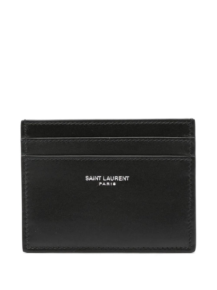 SAINT LAURENT Mini Credit Card Case with Embossed Signature - FW24 Collection